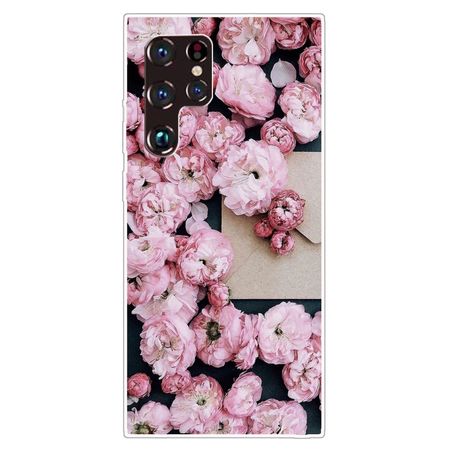 Samsung Galaxy S22 Ultra Handyhülle - Softcase Image Kunststoff Series - pinke Blumen