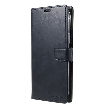 Goospery - iPhone 13 Pro Max Hülle - Leder Bookcover - Bluemoon Diary Series - schwarz