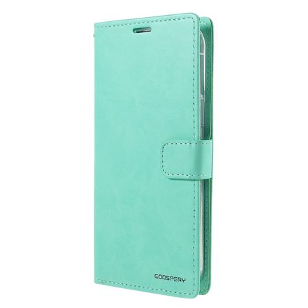 Goospery - iPhone 13 Pro Max Hülle - Leder Bookcover - Bluemoon Diary Series - grün
