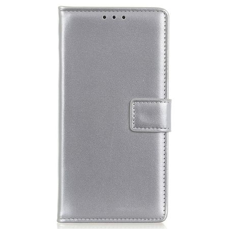 OnePlus 9RT 5G Handy Hülle - Classic II Leder Bookcover Series - silber
