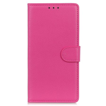 Nokia G50 Handy Hülle - Litchi Leder Bookcover Series - rosa