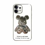 iPhone 13 Pro Hülle - Flexibles TPU Case - mit Kameraschutz - Bear Series - silber