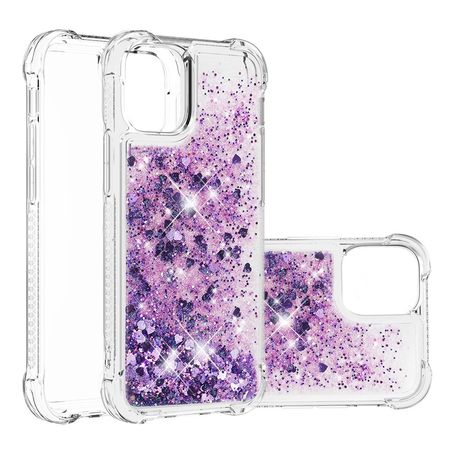 iPhone 13 Pro Max Hülle - Glitter Softcase - dunkelpurpur