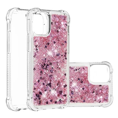 iPhone 13 Hülle - Glitter Softcase - rosegold