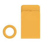 Nillkin - Magnetische Halterung - mit Magnetsticker - MagSafe kompatibel - SnapBase Kunstleder Kit Series - orange