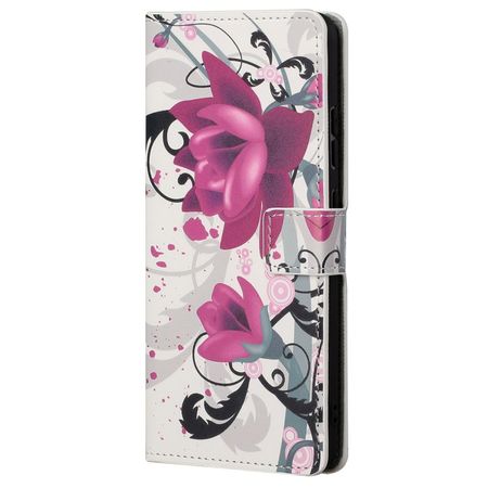 Samsung Galaxy A53 5G Handy Hülle - Leder Bookcover Image Series - Lotus Blume