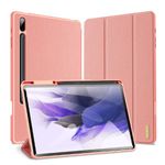 Dux Ducis - Samsung Galaxy Tab S8+ / Galaxy Tab S7+ / S7 FE Hülle - Leder Smart Flip Case - Domo Series - pink