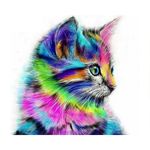 5D Diamant Malerei - Diamond Painting Leinwand - 50x40cm - Animal Series - Katze