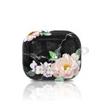 Kingxbar - AirPods 3 Schutzhülle - Case aus TPU - Flower Marble Series - schwarz