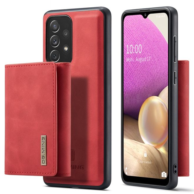 DG Ming - Samsung Galaxy A33 5G Hülle - Hardcase mit abnehmbarem Portemonnaie - M1 Series - rot