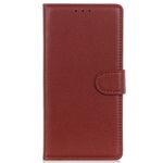 OnePlus 10 Pro Handy Hülle - Litchi Leder Bookcover Series - braun