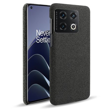 OnePlus 10 Pro Hülle - Hardcase mit Stoffmuster - schwarz