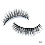 Magnet Wimpern Set (GL2) - Fake Lashes - Set mit 1 Paar Magnet- Wimpern & Eyeliner - Natural Series - schwarz