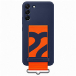 Samsung - Original Galaxy S22+ Hülle - Silikon Backcover mit Lasche - blau