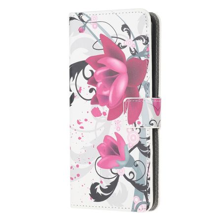 iPhone 13 mini Handy Hülle - Leder Bookcover Image Series - Lotus Blume