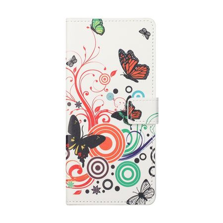 iPhone 13 Handy Hülle - Leder Bookcover Image Series - Schmetterlinge und Kreise