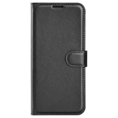 Honor 60 Pro Handy Hülle - Litchi Leder Bookcover Series - schwarz