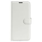Honor 60 Handy Hülle - Litchi Leder Bookcover Series - weiss