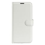 Wiko Y82 Handy Hülle - Litchi Leder Bookcover Series - weiss