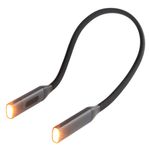 Nacken LED Leselampe - flexibel anpassbar - drei Lichtmodi - per USB wiederaufladbar - schwarz