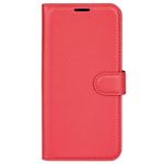 Xiaomi Redmi Note 11 / Note 11S Handy Hülle - Litchi Leder Bookcover Series - rot