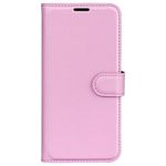 Google Pixel 7 Pro Handy Hülle - Litchi Leder Bookcover Series - pink