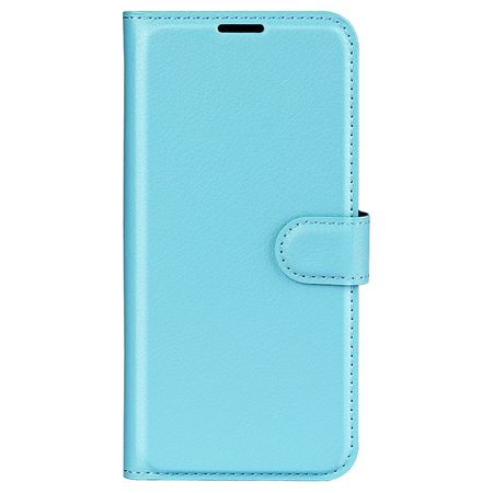 Google Pixel 7 Pro Handy Hülle - Litchi Leder Bookcover Series - blau