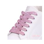 1 Paar Glitzernde Schnürsenkel 120 cm - für festen und sicheren Sitz im Schuh - Glitter Series - rosa