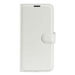 OnePlus Nord CE 2 5G Handy Hülle - Litchi Leder Bookcover Series - weiss