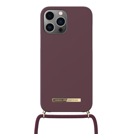 iDeal of Sweden - iPhone 13 Pro Max Hülle - Necklace Cover - Deep Cherry