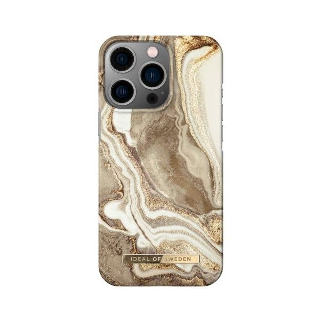 iDeal of Sweden - iPhone 14 Pro Hülle - Printed Case - Golden Sand Marble