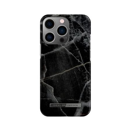 iDeal of Sweden - iPhone 14 Pro Hülle - Printed Case - Black Thunder Marble