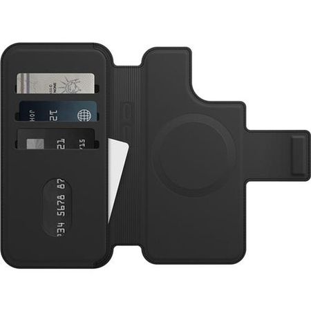 Otterbox - iPhone 14 Plus Aussenhülle - Leder Bookcover - MagSafe kompatibel - schwarz