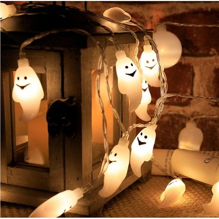 Halloween Lichterkette (1.5m) - Deko Lichter im Geister Design - Witch Series - Geister 