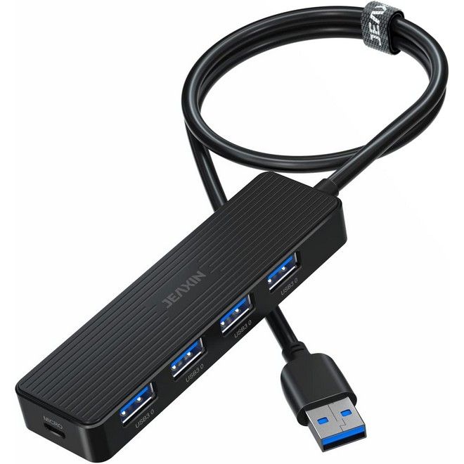 Jeaxin - 4in1 USB 3.0 Hub Adapter (4x USB 3.0) - Kabellänge 0.5 m - USB-Splitter-  schwarz
