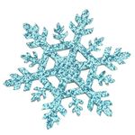 Weihnachtsdeko Glitzer-Schneeflocken (45 Stück) - Streudeko - Flake Series - blau