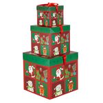 Geschenkboxen für Weihnachten (3er-Set) - 3 verschiedene Grössen - Geschenkverpackung - Cold Series - Santa Clause