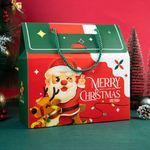 Geschenkbox für Weihnachten (25x11x24.5 cm) - Reindeer Series - Santa auf Rentier