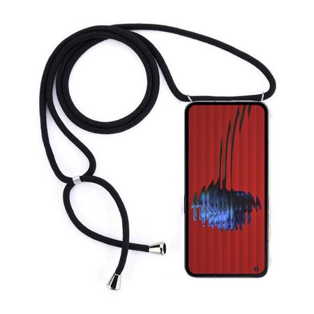 MU Style - Nothing Phone 1 Handykette - Necklace TPU Hülle zum Umhängen - transparent/schwarz