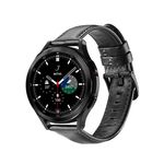 Dux Ducis - Smartwatch Echtleder Ersatzarmband mit Quick Release (20mm) universell - Business Series - schwarz