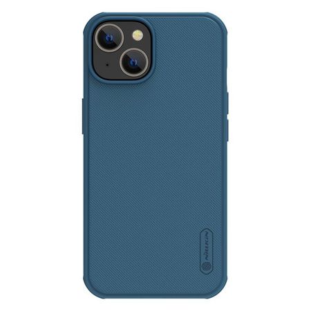Nillkin - iPhone 14 Plus Hülle - Plastik Case - Super Frosted Shield MagSafe Series - blau