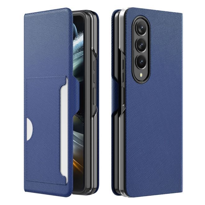 Araree - Samsung Galaxy Z Fold4  Hülle - Case mit Stand Funktion - Bonnet Diary Series - Made in Korea - blau