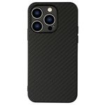 iPhone 14 Pro Hülle - Hardcase mit Carbonfaser Textur - Carbon Fiber Textures Series - schwarz