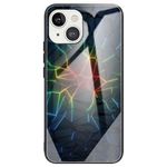 iPhone 14 Hülle - Gehärtetes Glas Hardcase mit Soft TPU Ränder - Geometrie