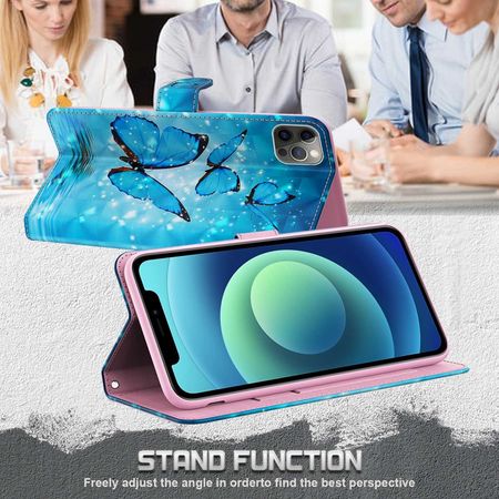 Transparente IPhone 15 Pro Hülle Mit Blauen Schmetterlingen – Stoßfest, TPU, Für Frauen & Mädchen