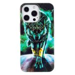 iPhone 14 Pro Handyhülle - Leuchtendes Case - Softcase Image Plastik Series - böser Wolf