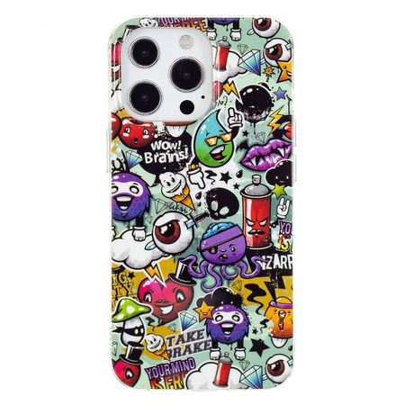 iPhone 14 Pro Max Handyhülle - Leuchtendes Case - Softcase Image Plastik Series - diverse Emojis