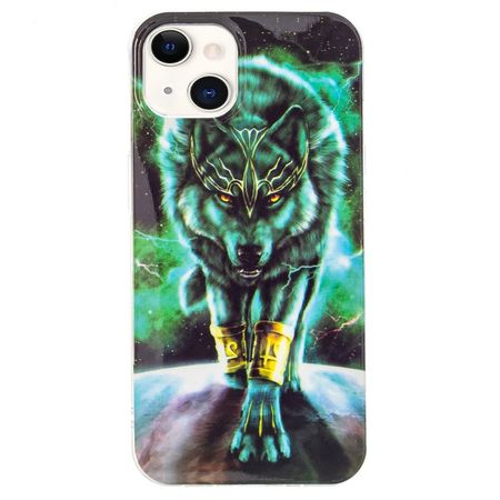 iPhone 14 Handyhülle - Leuchtendes Case - Softcase Image Plastik Series - böser Wolf