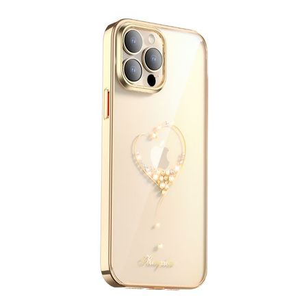 Kingxbar - iPhone 14 Pro Max Schutzhülle - Case mit Kristallen - Wish Series - gold