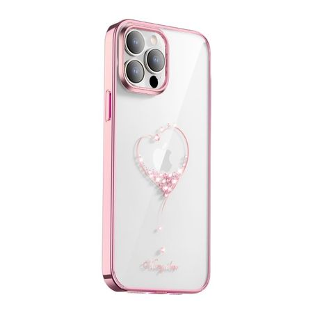 Kingxbar - iPhone 14 Pro Schutzhülle - Case mit Kristallen - Wish Series - rosegold